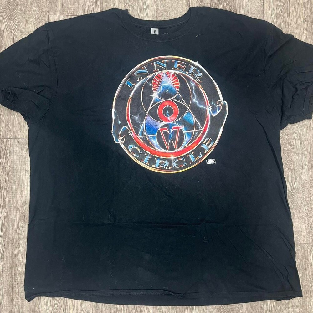 Aew black t shirt size 4xl officially licensed All Elite Wrestling (AEW)